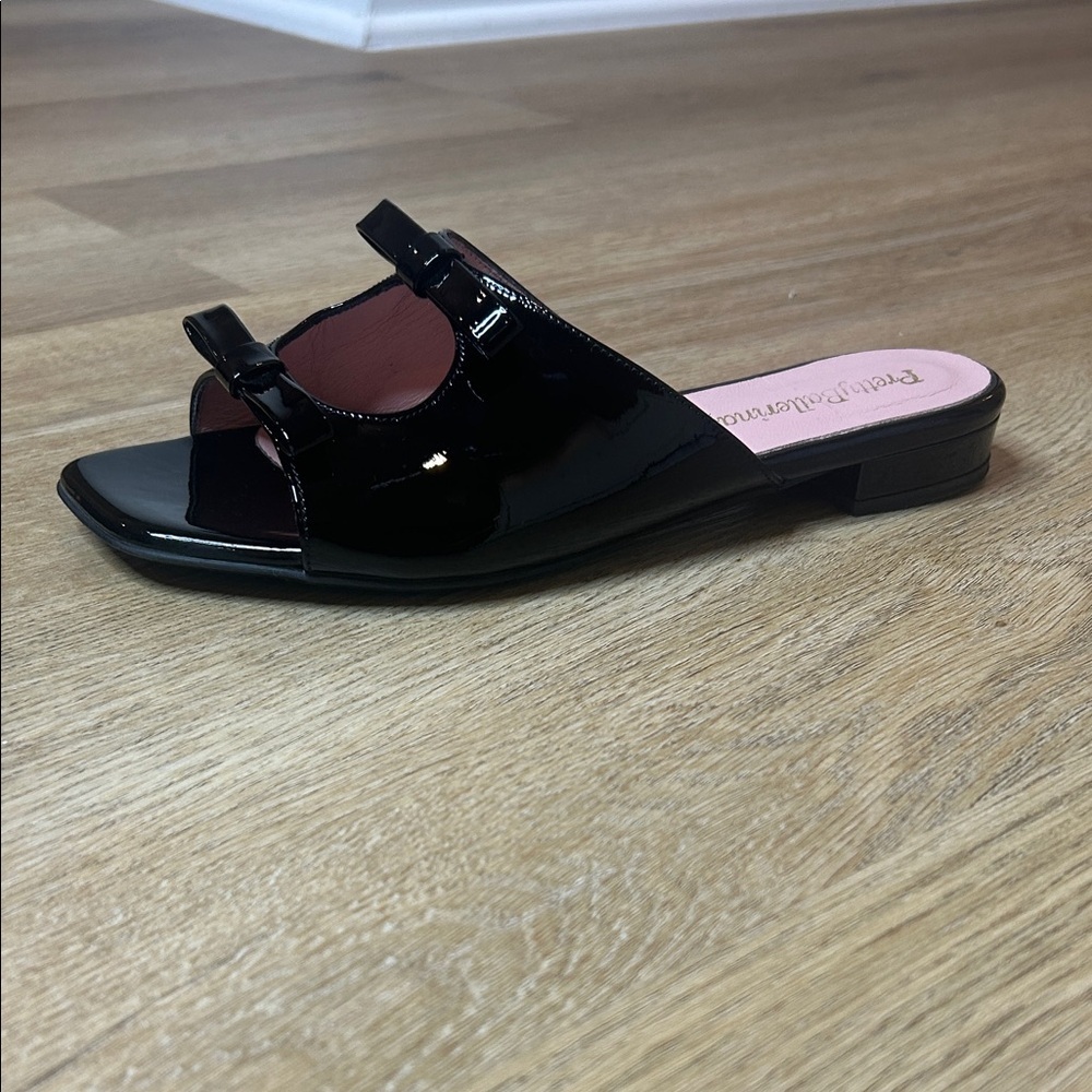 Pretty Ballerinas Glossy Black Mules size 37.5 - Picture 2 of 9
